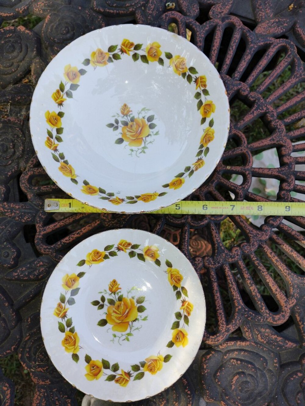 Vintage Ridgway Golden Rose bowls